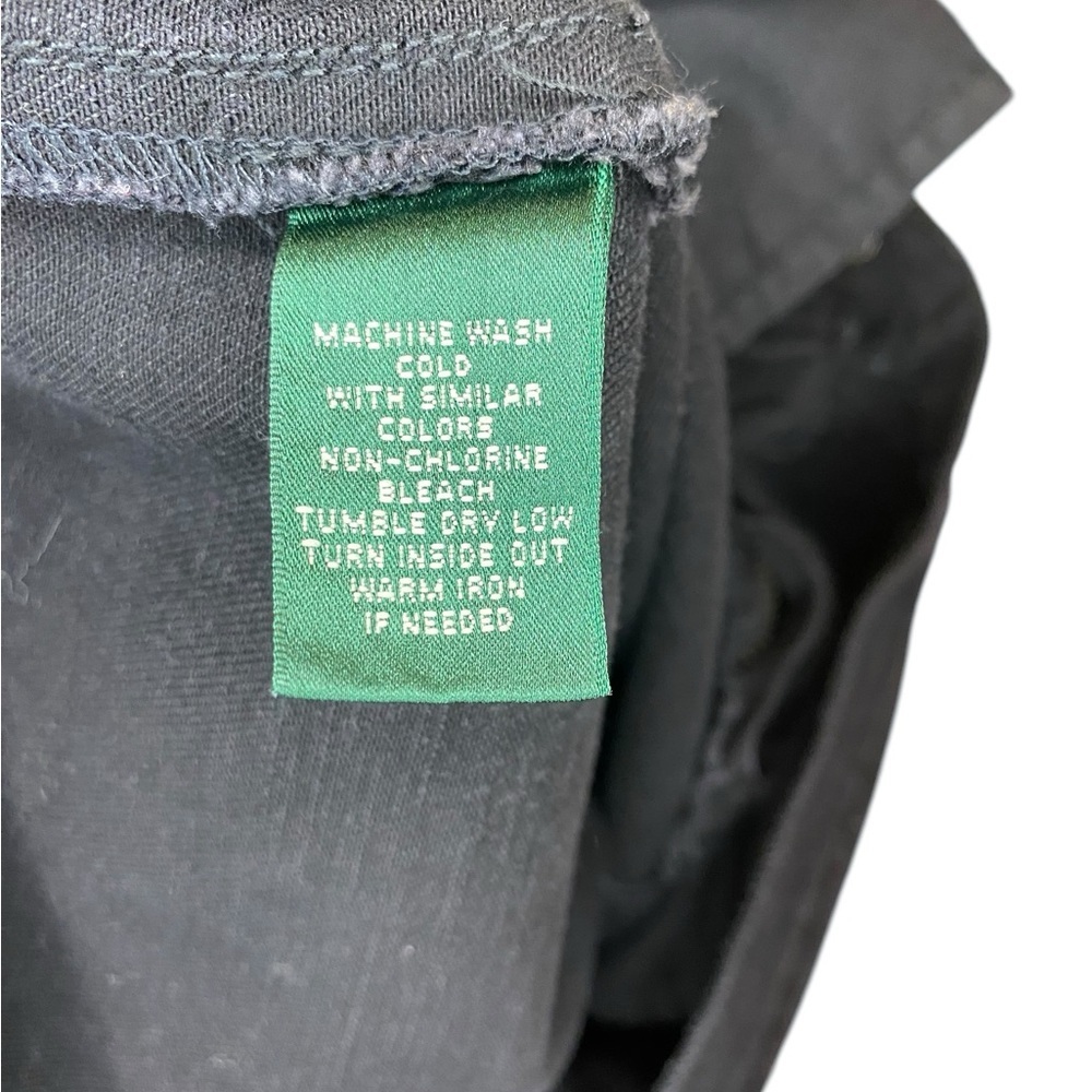 Ralph Lauren Jeans Co. Black Ankle Zip Women’s 12P Straight Fit Preppy Denim Mom - Picture 8 of 11